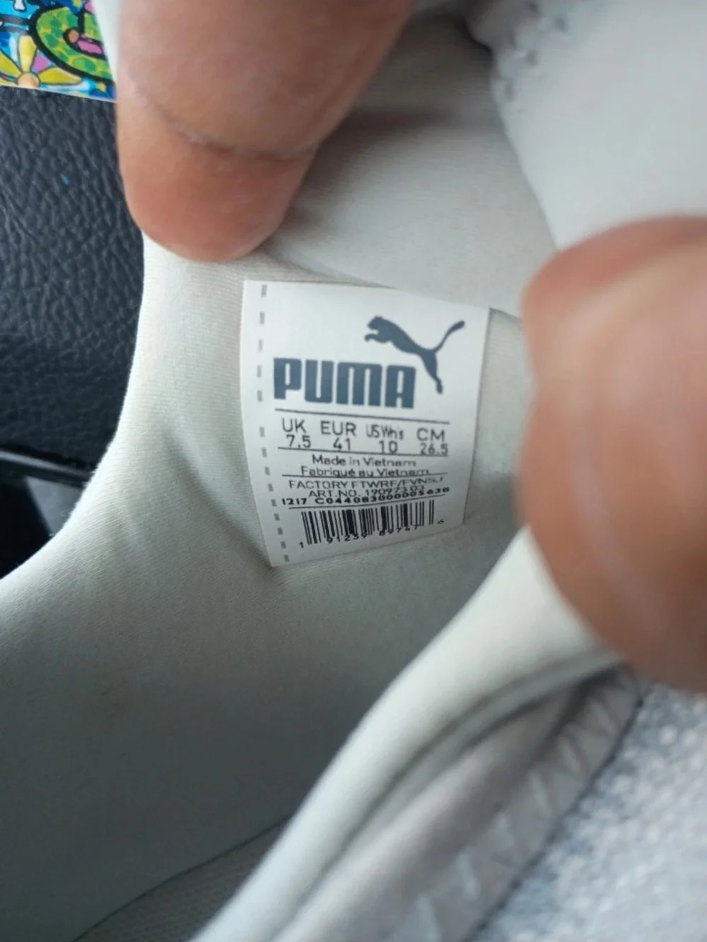 Puma White Slip-On Sneakers with Coral Logo Accent